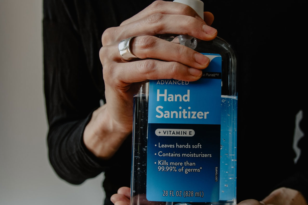hand sanitizer in kitchens