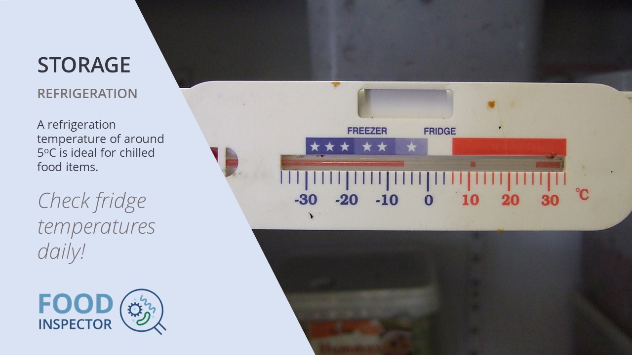 Fridge thermometer for checking temperatures