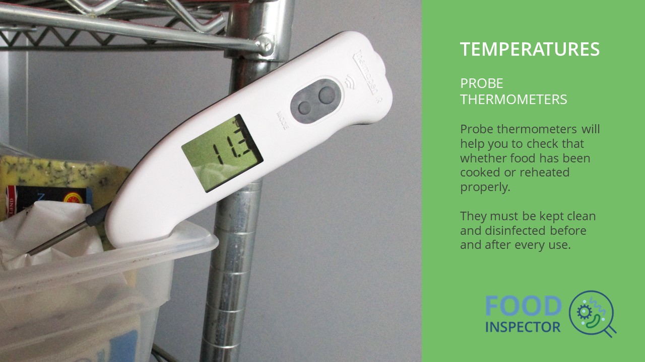 Using probe thermometers to check food temperatures