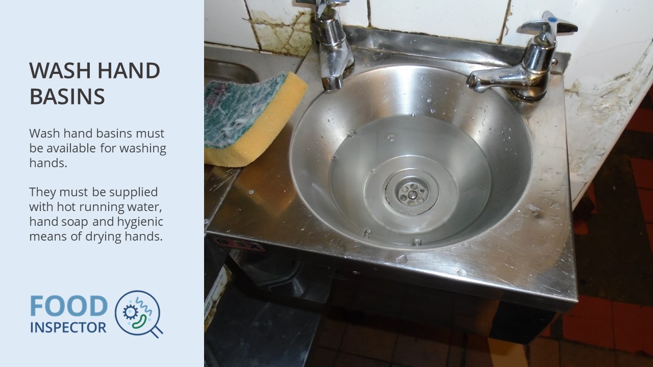 Wash hand basins in food businesses
