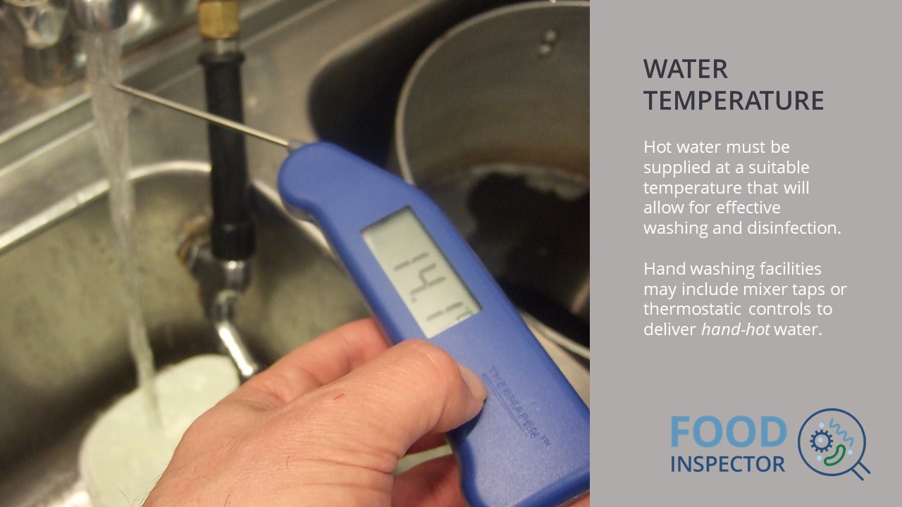 Water temperature in food businesses